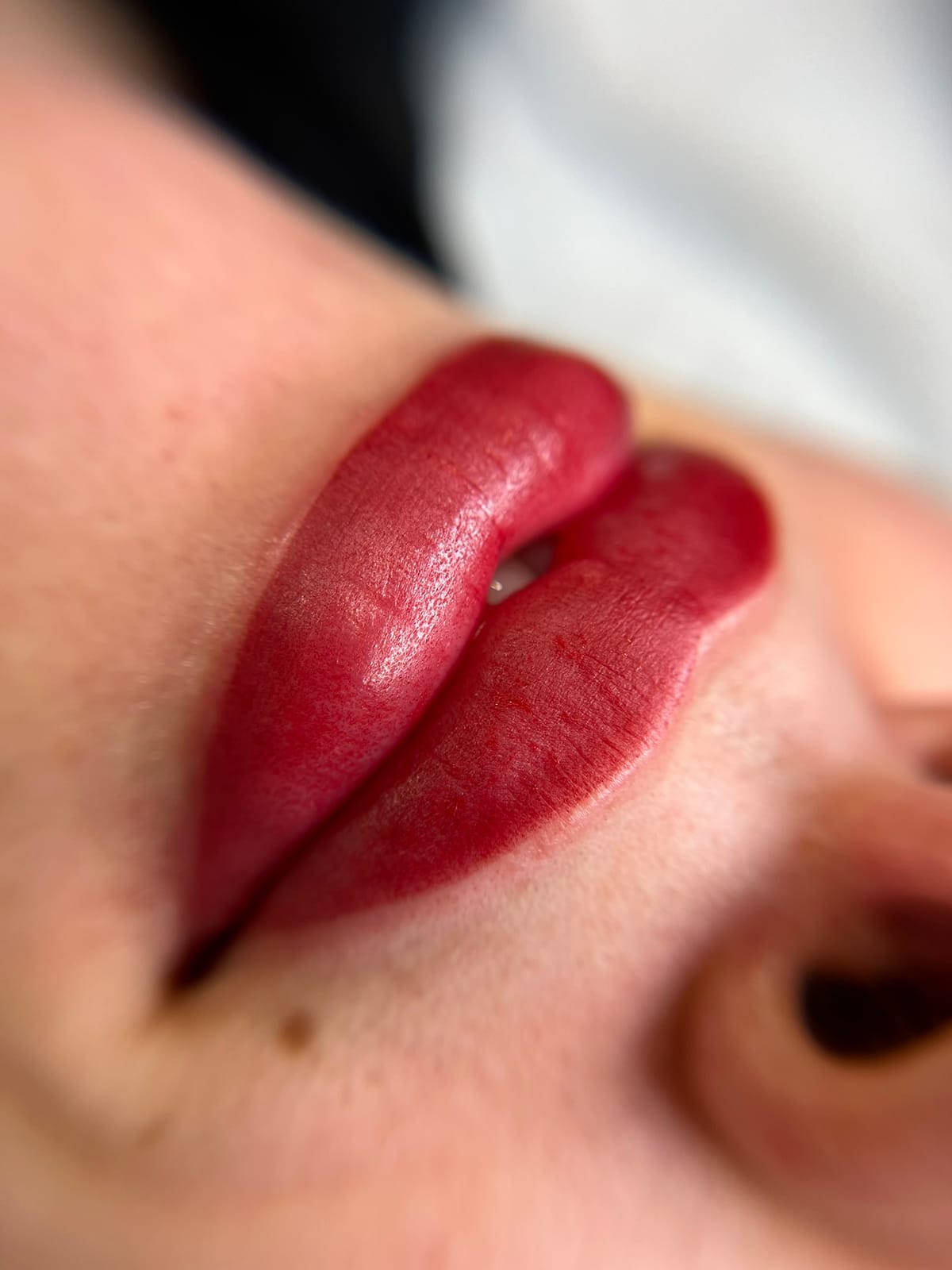Labios acuarela en tono rosado